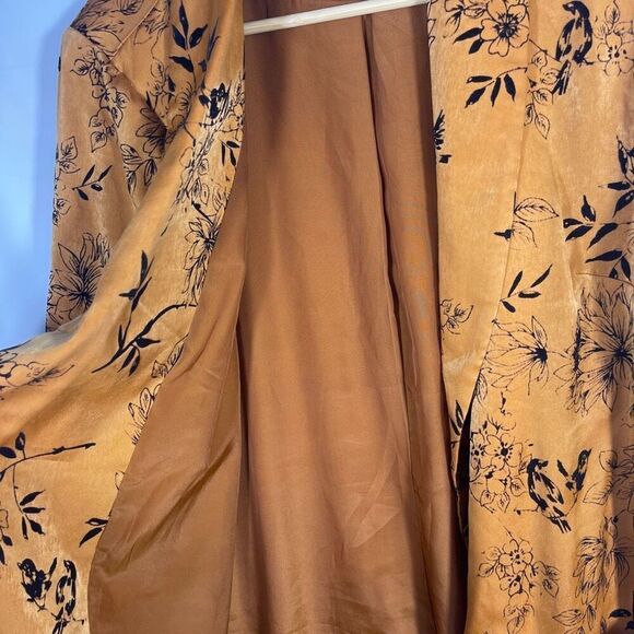 House of Harlow 1960 X Revolve Orange Black Floral Open Front Jaya Jacket Large - Picture 6 of 9